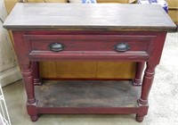 Red Table with drawer 30x34x12