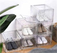 $40 Stackable Shoe Box & Organizer 4pack