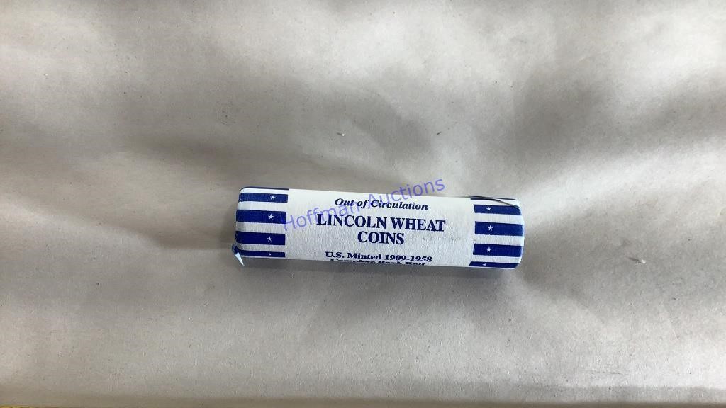 Roll of Lincoln wheat pennies