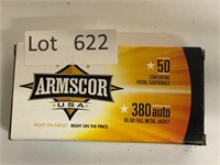 Armscor 50 Round Box of 380 Auto FMJ