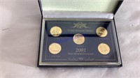 2001 State Quarter collection, gold plated