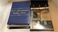 2 albums of Presidential$1.00 proof & stamps, 24