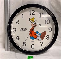 Vtg Walt Disney Lorus Quartz Goofy Clock Untested