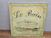 Le Bain Metal Bath Tube SIGN@12inx12in