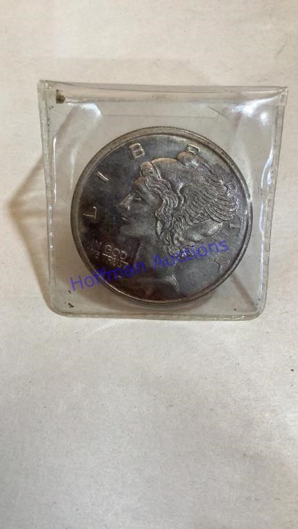 1 ounce Liberty round coin