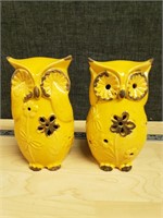 Lot of Yellow Ceramic Owls, Hollow