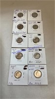 10 Roosevelt dimes, some uncirculated