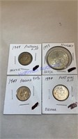 4 Silver Foreign coins