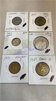 6 Foreign coins