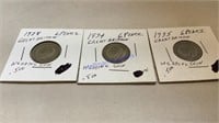 3 Great Britain 6 Pence Wedding coins