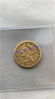 1886 $5.00 Gold piece, no credit cards accepted