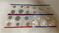 4 Mint sets, 1987, 1990, 1998 & 1999
