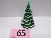 GREEN FENTON FROSTED CHRISTMAS TREE WITH CAT