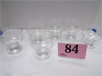 7 CLEAR GLASS WINE GLASSES