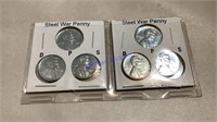 6 Steel war pennies