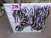 ZEBRA PAINTING ON CANVAS