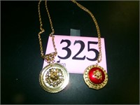 PAIR OF GOLD TONE NECKLACES