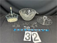Sandwich tray, Punch bowl/Ladle, Cookie Cutters