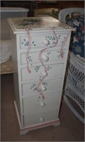 Neat Painted Narrow Tall Chest