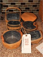 (6) Longaberger Pottery smaller size baskets
