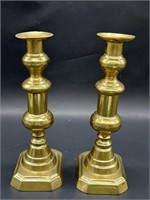 Vintage Pair of 11in Brass Candlesticks