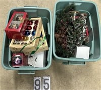 2 Totes of Christmas items