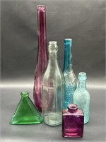 (6) Multi-Colored Bottle Arrangement