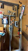 Contents of pegboard wall above workbench