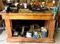 Contents of the top of work bench (contents only)