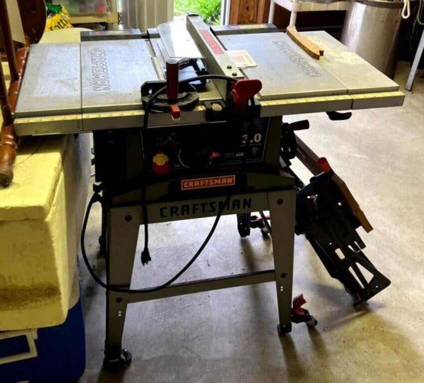 Craftsman 10” 3HP table saw and folding work