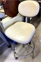 Shop stool, wooden stool, (2) coolers