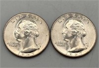 (2) 1967 P Uncirculated Quarters