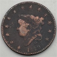 1829 One Cent Coronet Head