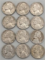 (12) Nickels: 10- 1958 D, 1- 
1941 S,  1- 1941 P