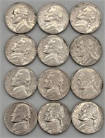 (12) 1963 D Nickels, Near Uncirculated