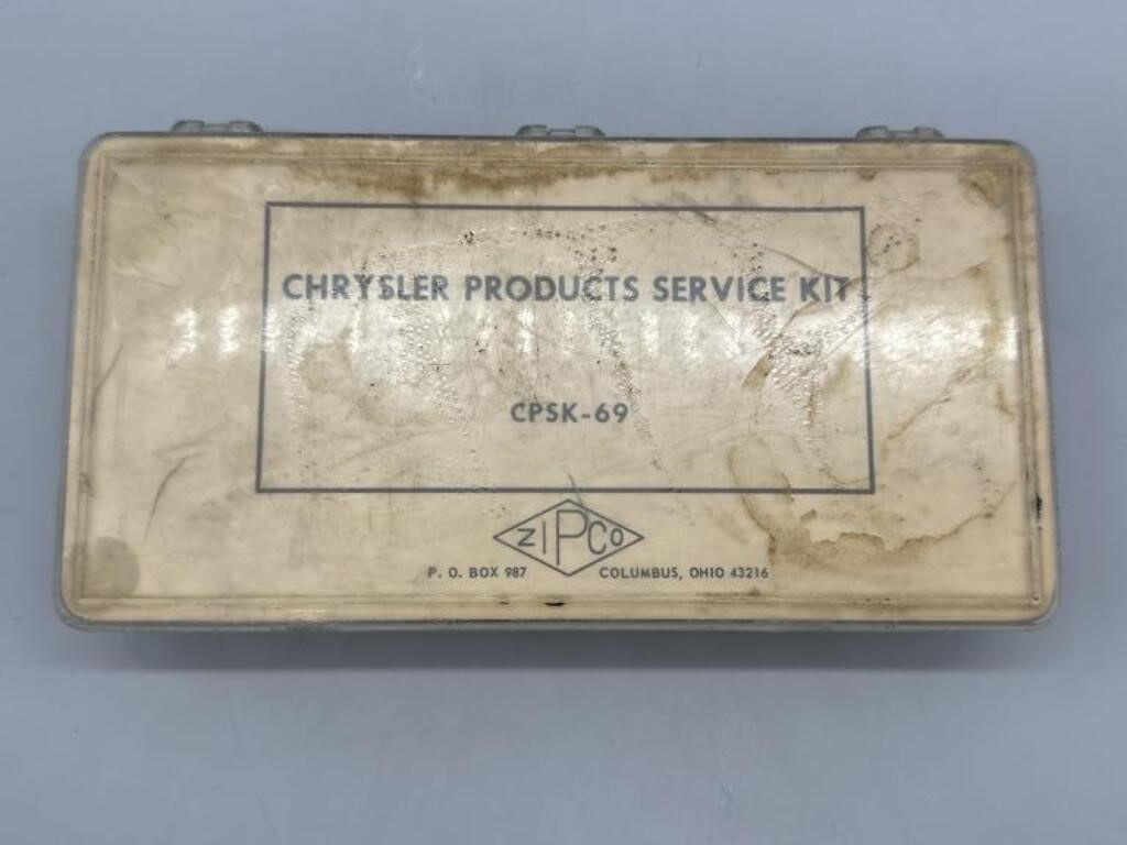 Vintage Chrysler Products Service Kit w/ Tumblers