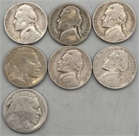 Qty 2 - Undated Buffalo Nickels 
Qty 2 - 1952 D