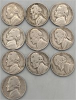 Qty 10 - 1946 Nickels