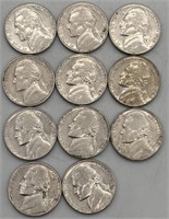 (11) Near Uncirculated 1962 D Nickels