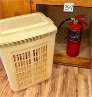 Hamper and Fire Extinguisher