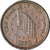 1863 PATRIOTIC TOKEN - SHOOT HIM ON THE SPOT