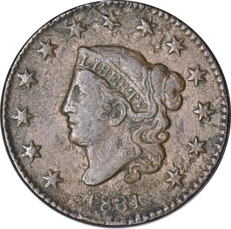 1831 LARGE CENT - XF DETAILS, CORROSION