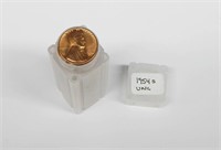 UNC ROLL of 50 1954-S LINCOLN CENTS