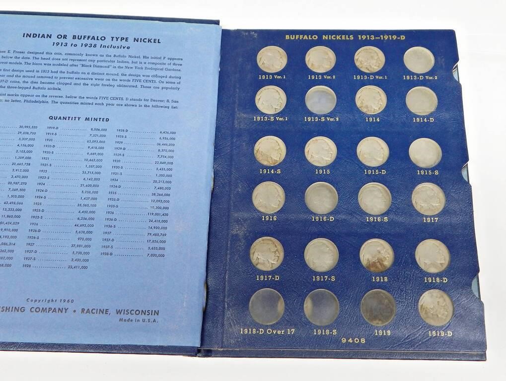 PARTIAL SET of BUFFALO NICKELS in WHITMAN ALBUM