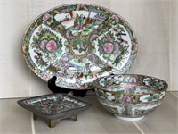 Rose Medallion Platter; Bowl; and more