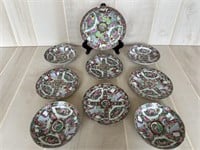 Rose Medallion Bowl and Plates (small)