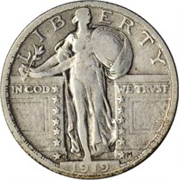 1919-D STANDING LIBERTY QUARTER - FINE