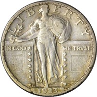 1923-S STANDING LIB QUARTER - VF DETAILS, CLEANED