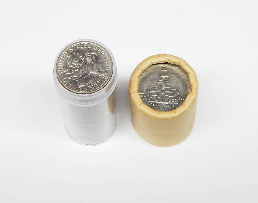 UNC ROLLS of BICENTENNIAL 25 and 50 CENTS