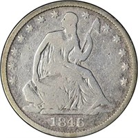 1846-O SEATED LIBERTY HALF - VG